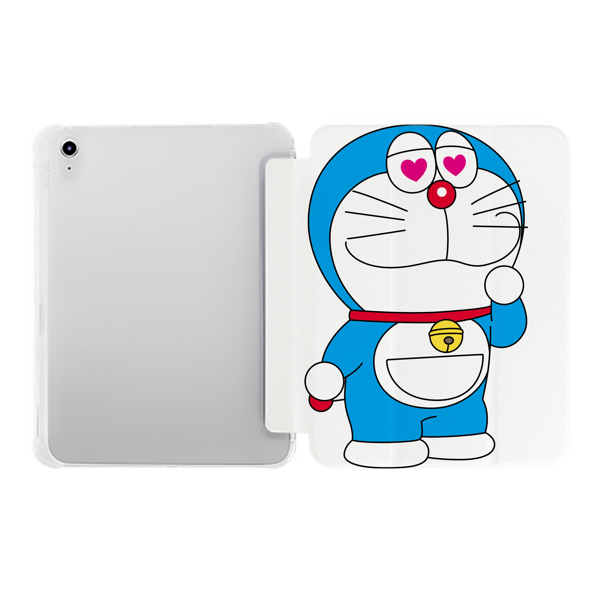 （画像用） ドラえもん Doraemon IPad ケース ペン収納付き 三つ折りスタンド PUレザー×シリコン 対応機種9.5/10.5/10.9インチ